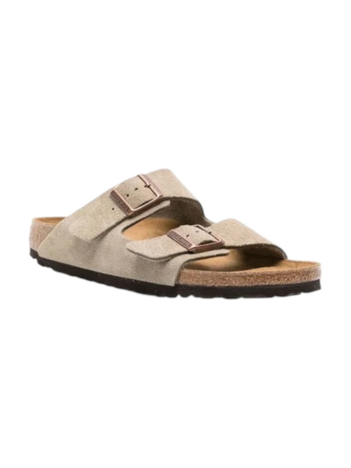 BIRKENSTOCK Sandalo Unisex adulto Arizona taupe, Suede Leather 051463 Marrone gioboutiqueweb