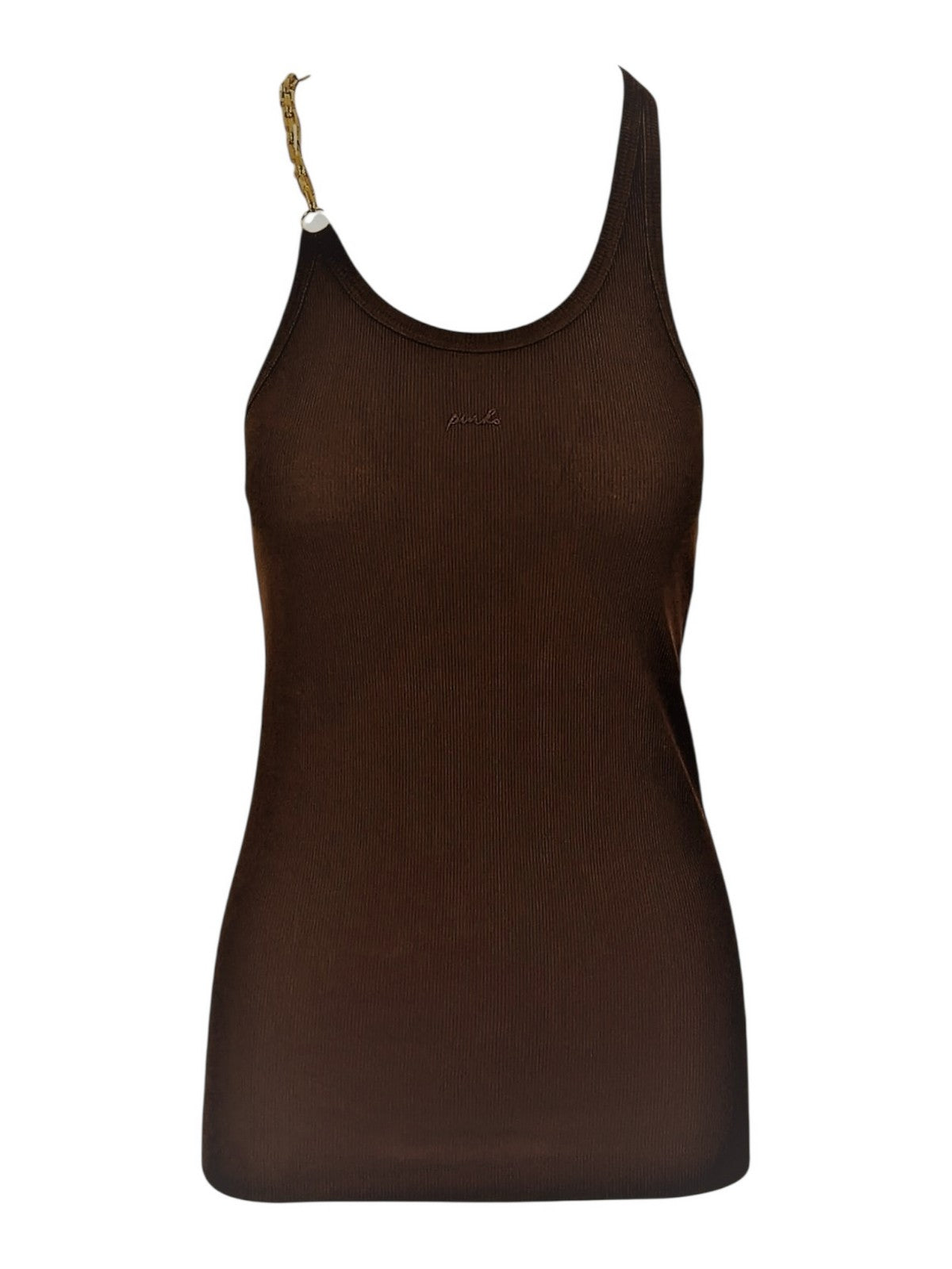 PINKO Canotta Donna CHARLENE CANOTTIERA 106633-A32C M28 Marrone gioboutiqueweb