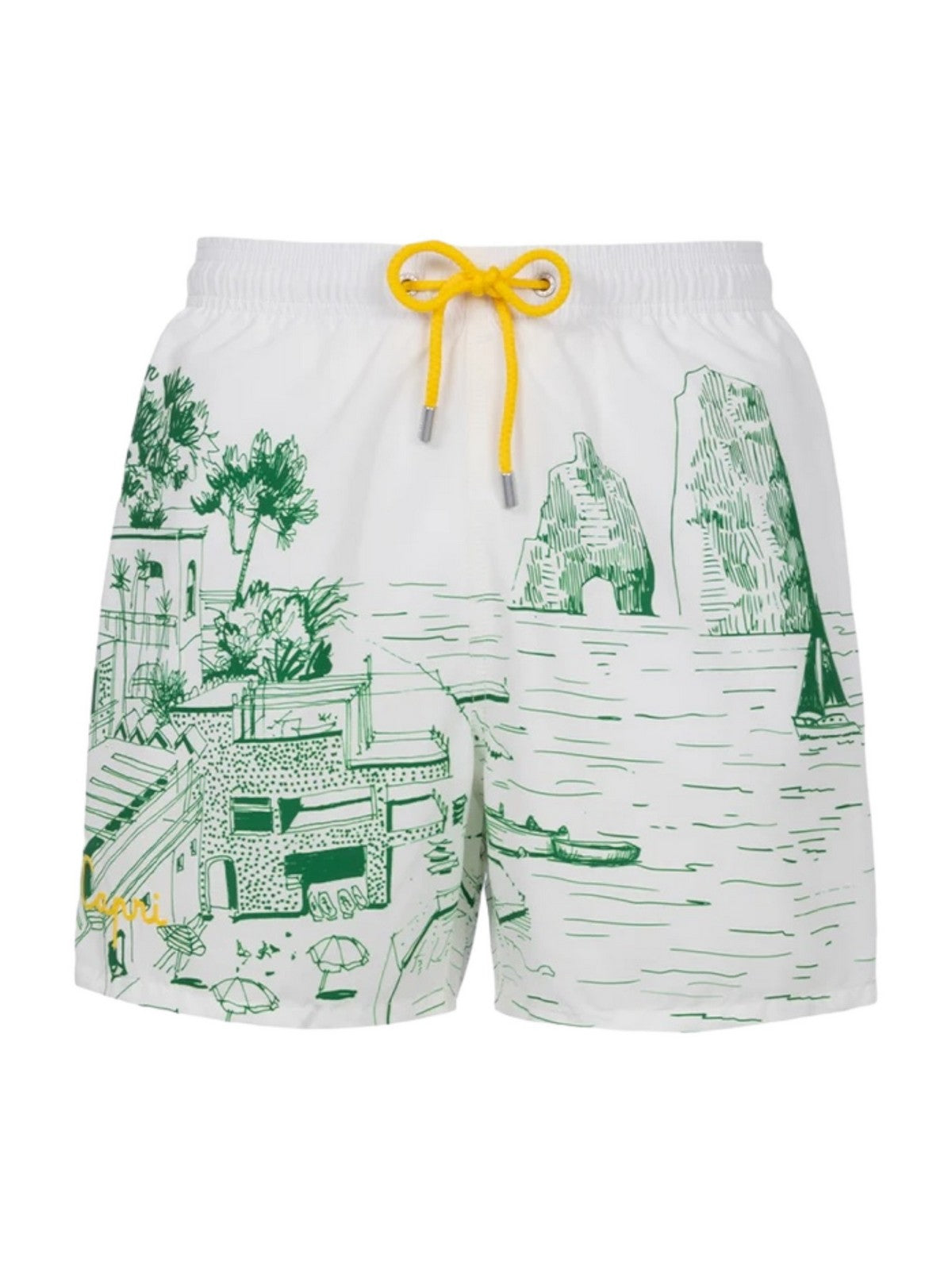 MC2 SAINT BARTH Costume da bagno Uomo  GUSTAVIA PLACED PRINT 03664F Bianco gioboutiqueweb