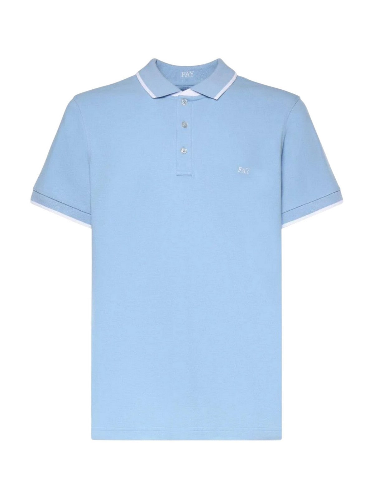 FAY Polo Uomo  NPMB252140STDWU600 AZZURRO CHIARO gioboutiqueweb