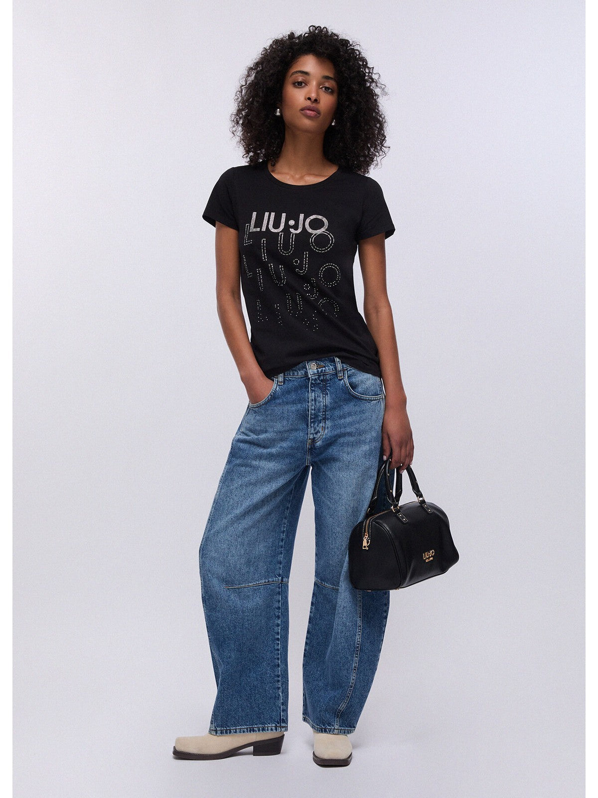 LIU JO BEACHWEAR T-shirt Donna  VA6171JS003 T9503 Nero/degrade
