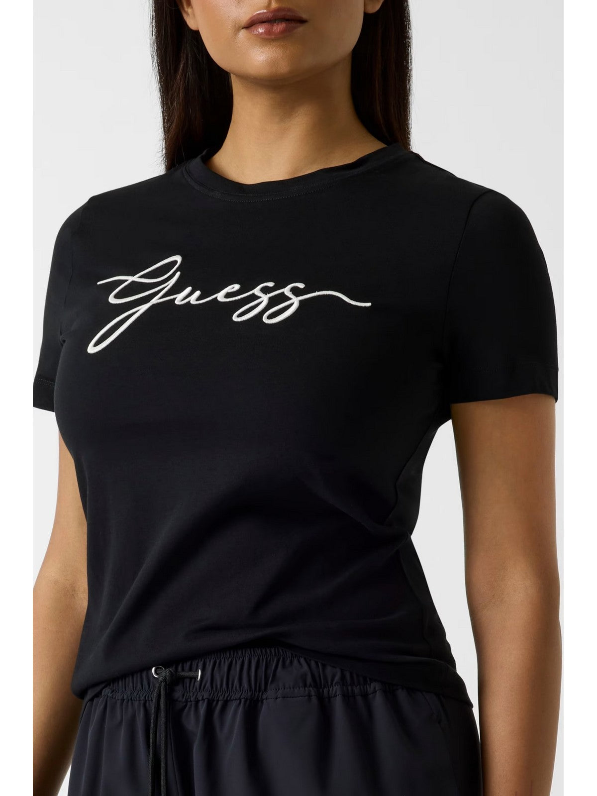 GUESS SPORT T-shirt Donna CIRCE SS CN T-SHIRT V6GI01 K2962 JBLK Jet Black A996 gioboutiqueweb