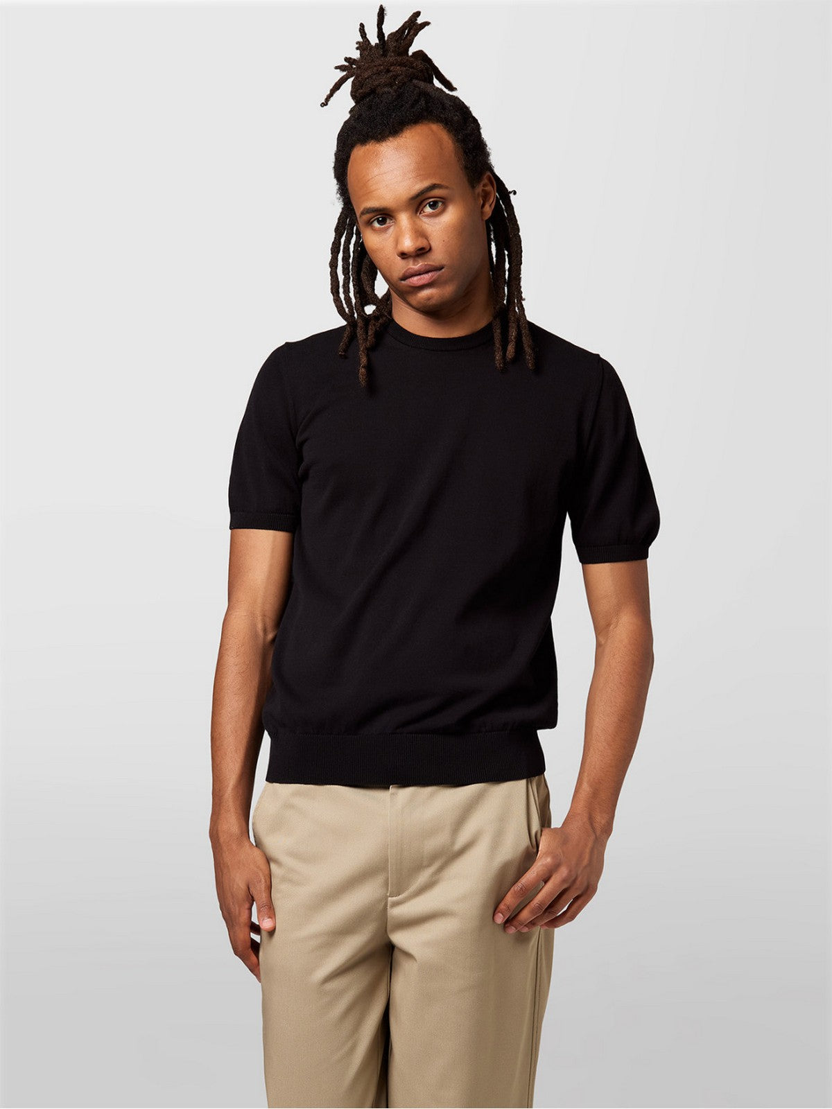 ALPHA STUDIO T-shirt Uomo  AU-5040C 1002 Nero gioboutiqueweb