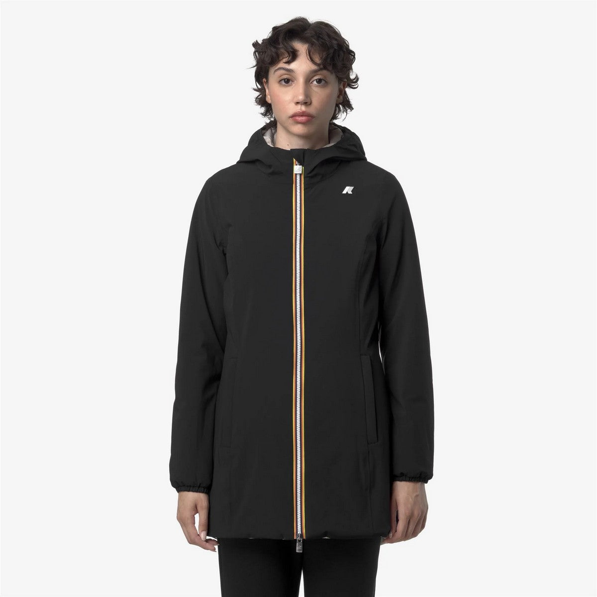 K-WAY Giubbino Donna DENISE ST WARM DOUBLE K6128UW BC9 Black Pure - Beige C
