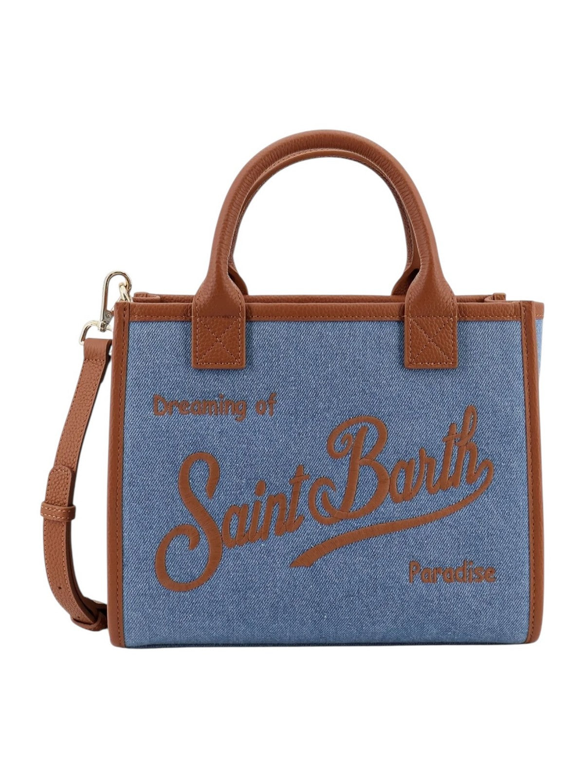 MC2 SAINT BARTH Borsa Donna  VANITY BAG MIDI 01515L DENIM GRAIN LEATHER 19 EMB