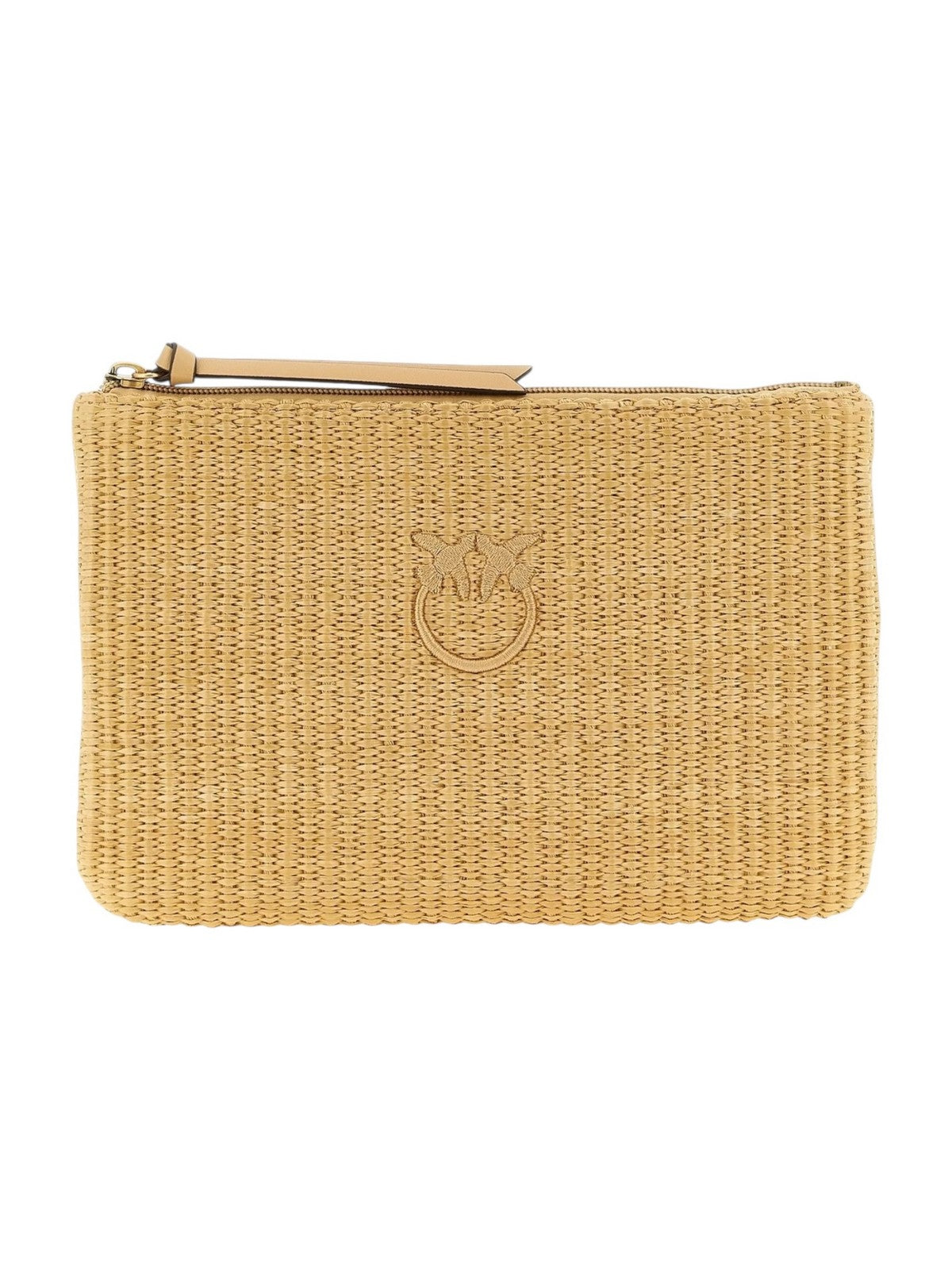 PINKO Borsa Donna POCHETTE RAFIA 106763-A39Y C24Q RAFIA/NERO-ANTIQUE GOLD gioboutiqueweb
