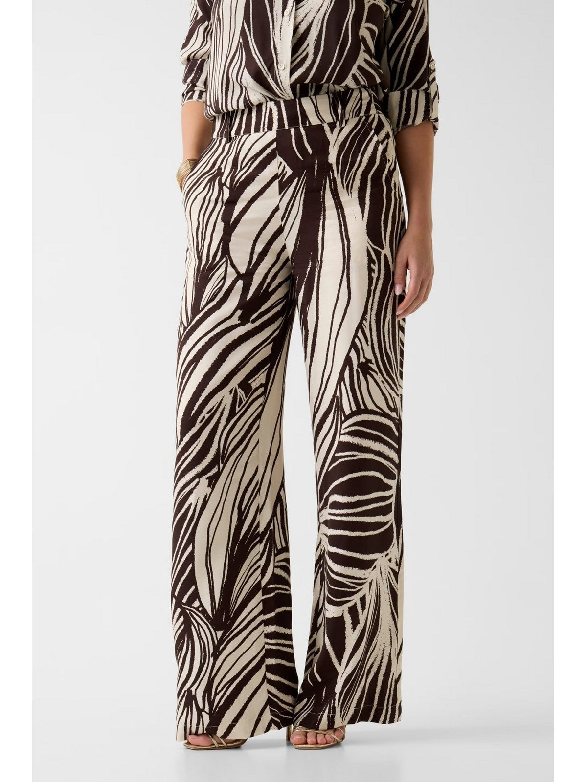 GUESS Pantalone Donna BASTIENNE WIDE LEG TROUSER W6GB19 W1972 PMIC WILD ESCAPE PRINT gioboutiqueweb