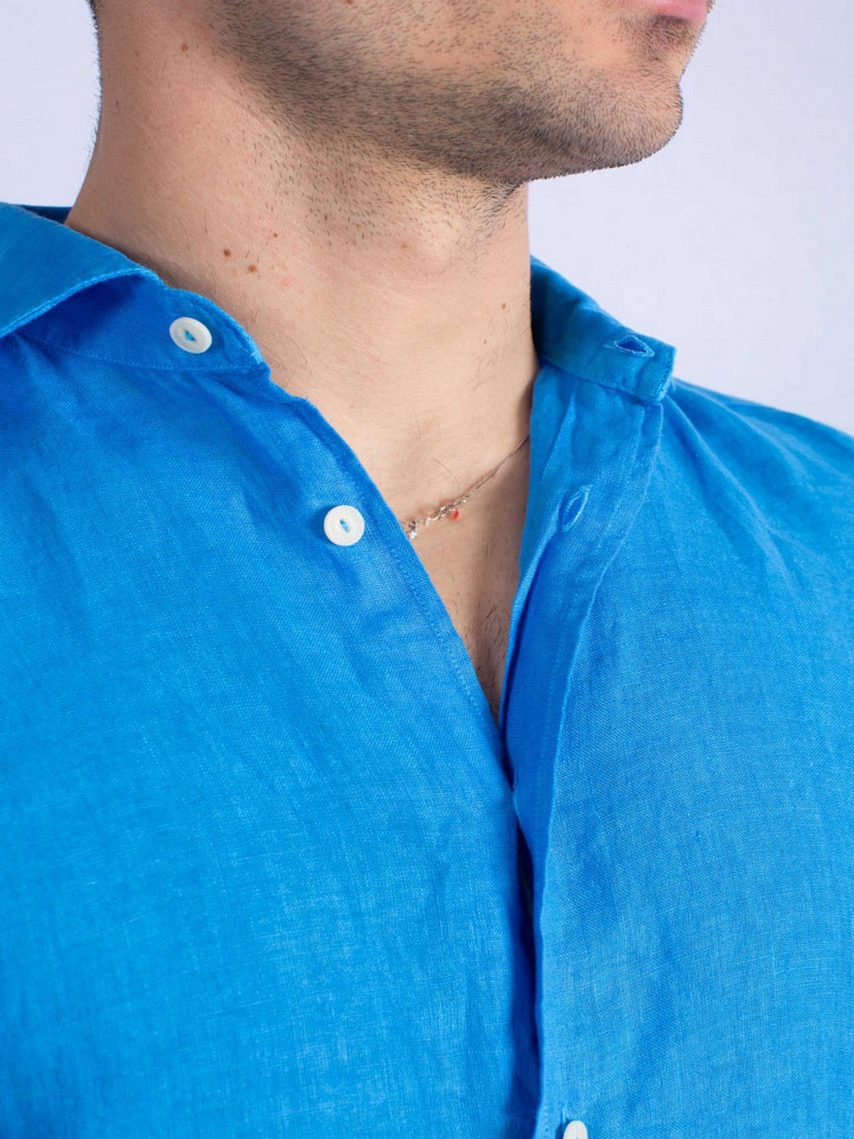 MC2 SAINT BARTH Camicia Uomo  PAMPLONA 01307F Blu gioboutiqueweb