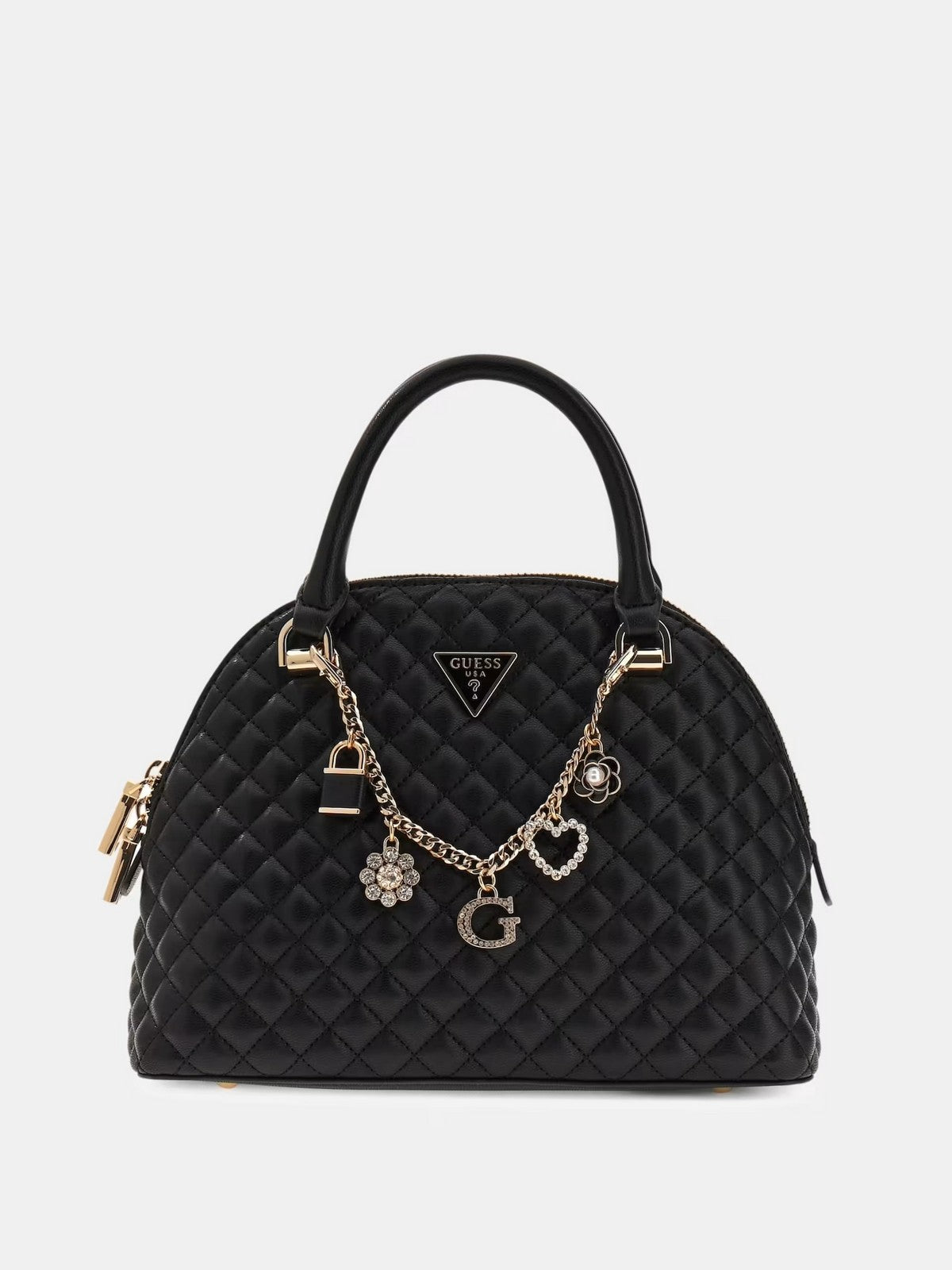 GUESS Borsa Donna EVERLEE DOME SATCHEL HWEG86 79050 BLA BLACK gioboutiqueweb