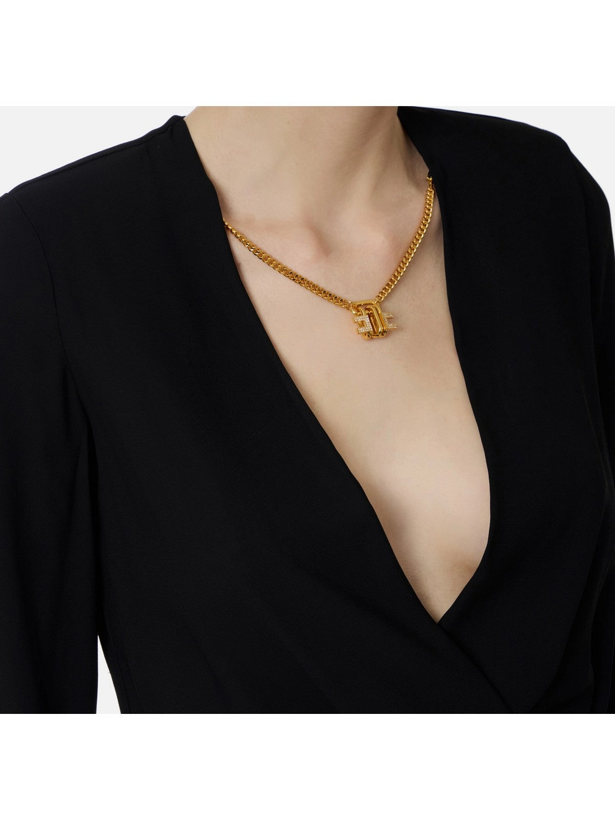 ELISABETTA FRANCHI Camicia Donna  CB00762E2 110 Nero gioboutiqueweb