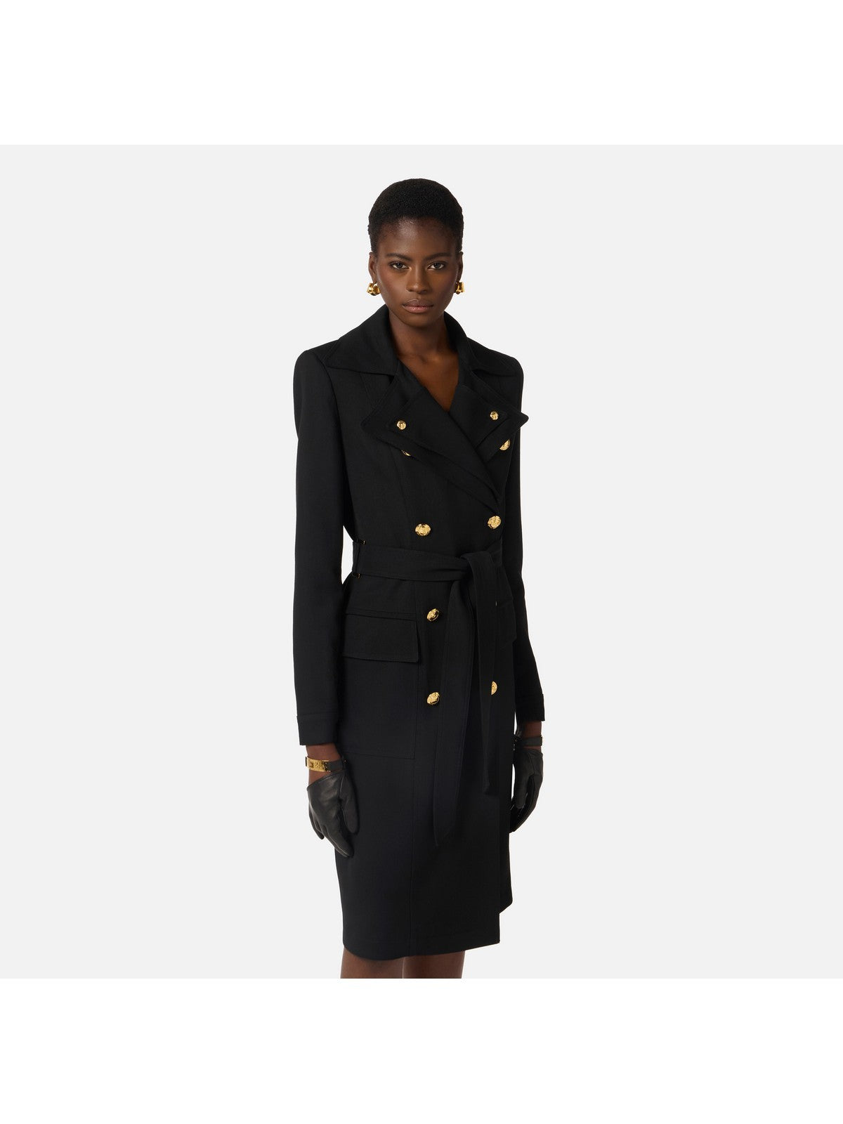 ELISABETTA FRANCHI Trench Donna  SP00561E2 110 NERO                     S