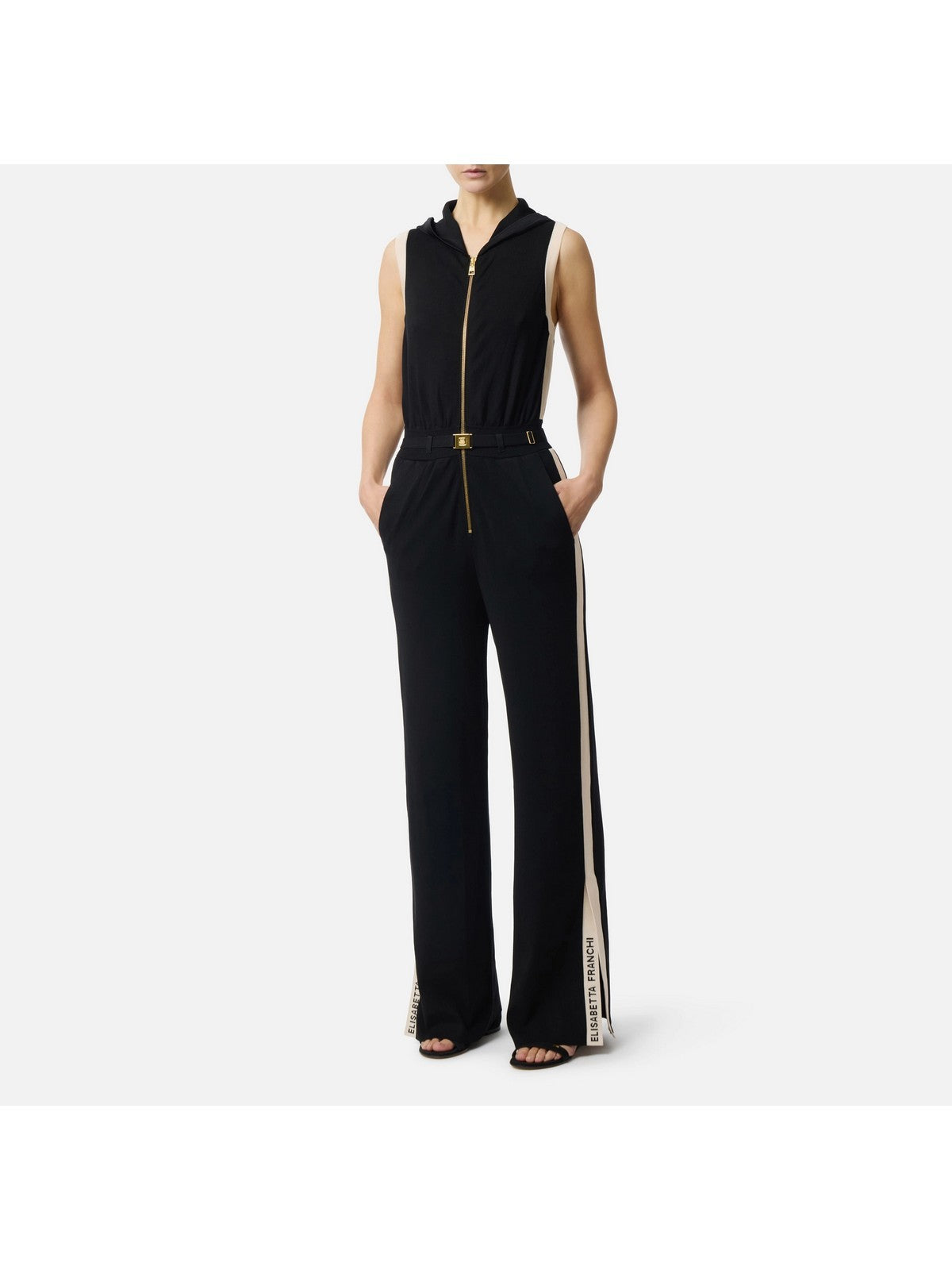 ELISABETTA FRANCHI Tuta Donna  KT68S61E2 685 NERO/BURRO