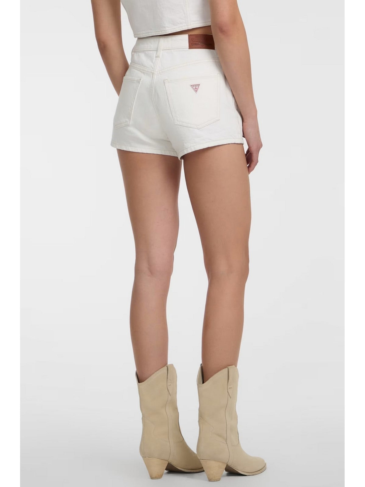 GUESS Pantaloncino Donna GJ HIGHWAIST MOM SHORT W5GD0S D5M62 GJWI GJ NATURAL WHITE gioboutiqueweb