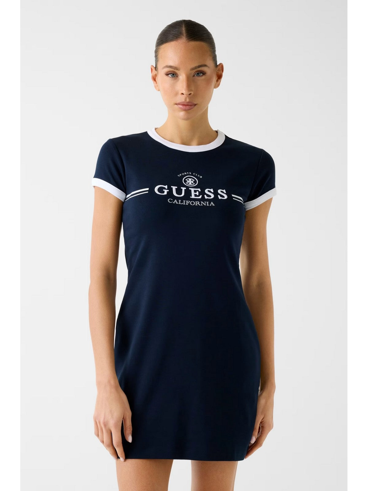 GUESS SPORT Abito Donna MILA SS SHORT DRESS V6GK05 K2988 A71W DARING OCEAN