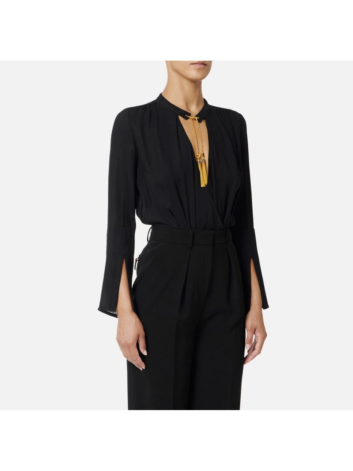 ELISABETTA FRANCHI Camicia Donna  CB00557E2 110 Nero gioboutiqueweb