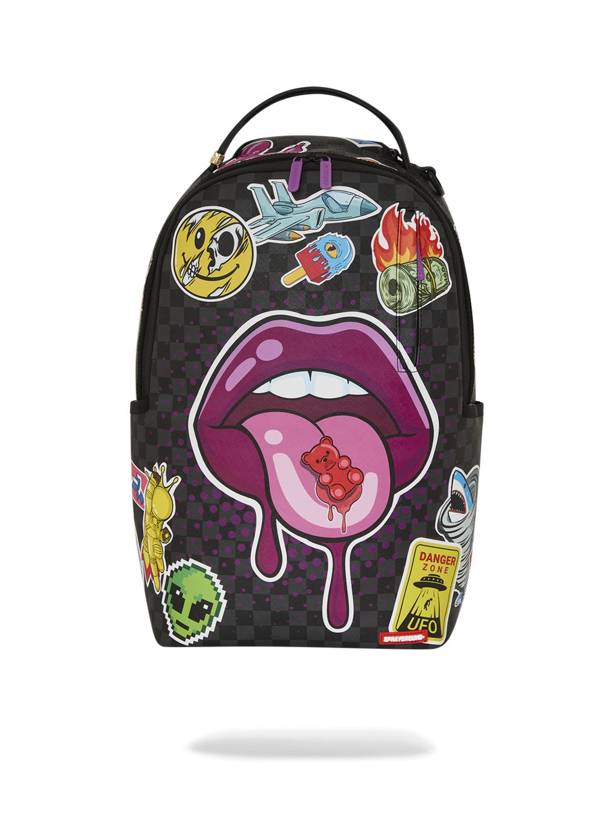 SPRAYGROUND Zaino Uomo LIPS SMACK DOWN DLXSV BACKPACK 910B7581NSZ Nero gioboutiqueweb