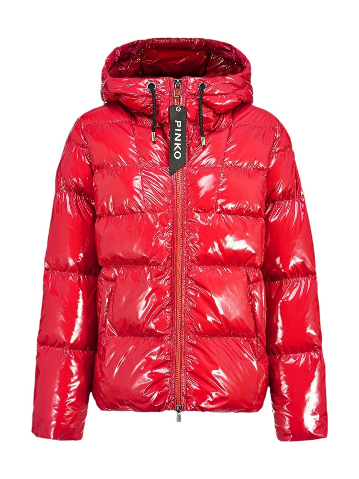 PINKO Piumino Donna Eleodoro Caban Crystal Nylon C 101597-A11K RA1 Rosso gioboutiqueweb