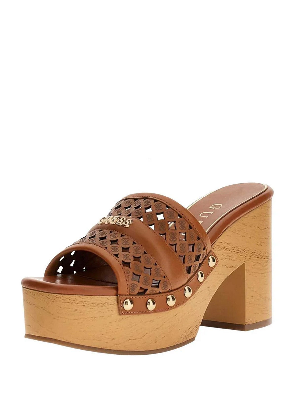 GUESS Sandalo Donna QUILL2 FLJ2LL LEA04 BROWN BROWN gioboutiqueweb