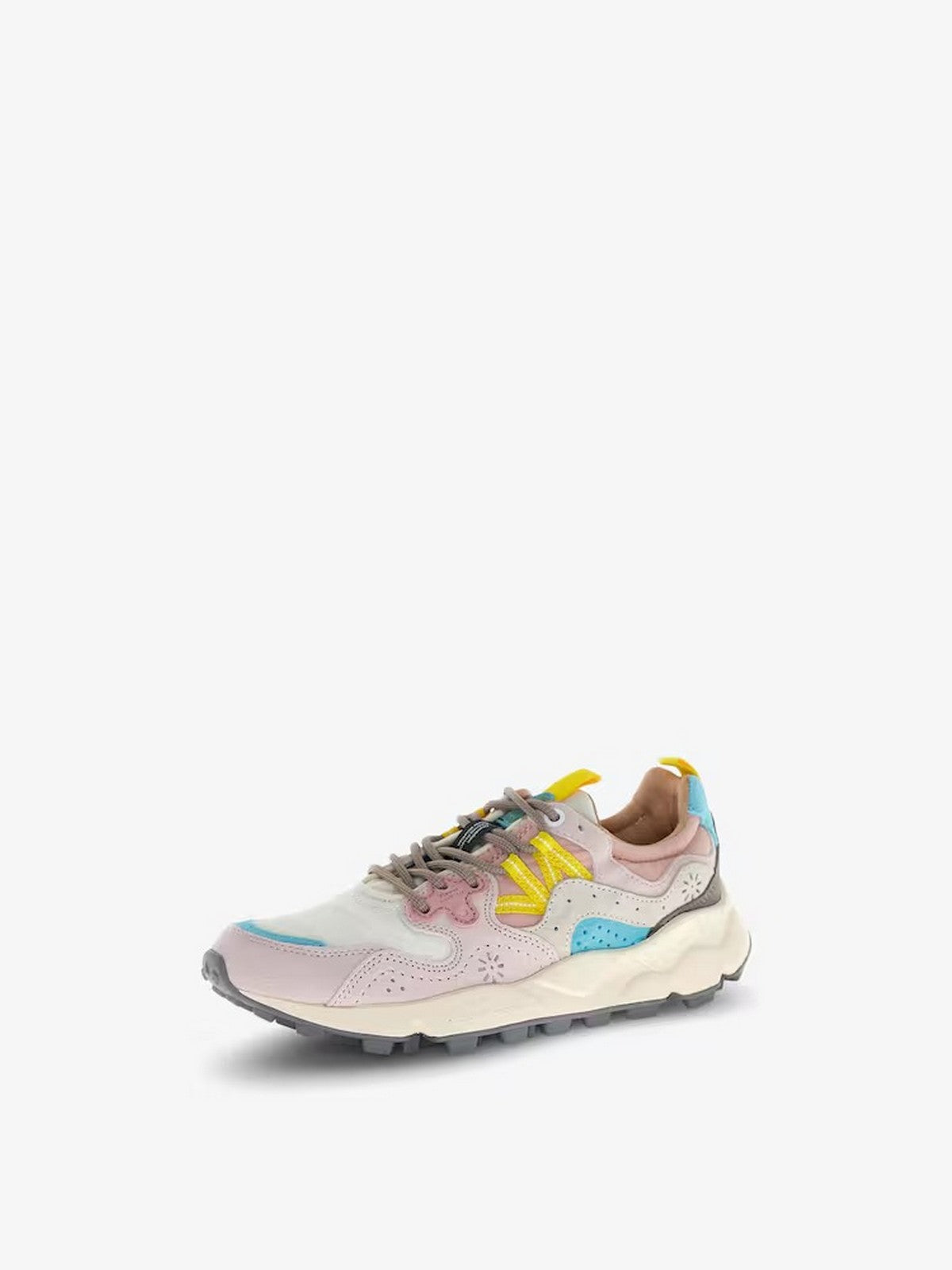 FLOWER MOUNTAIN Sneaker Donna YAMANO 3 WOMAN 2017817-01-1B54 LIGHT PINK-OFFWHITE-PINK gioboutiqueweb