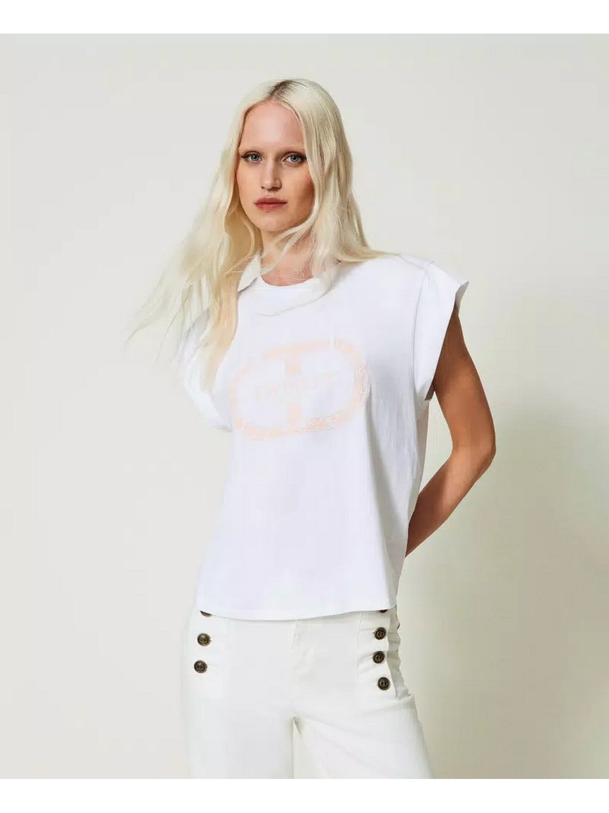 TWINSET T-Shirt e Polo Donna  241TP2213 11467 Bianco gioboutiqueweb