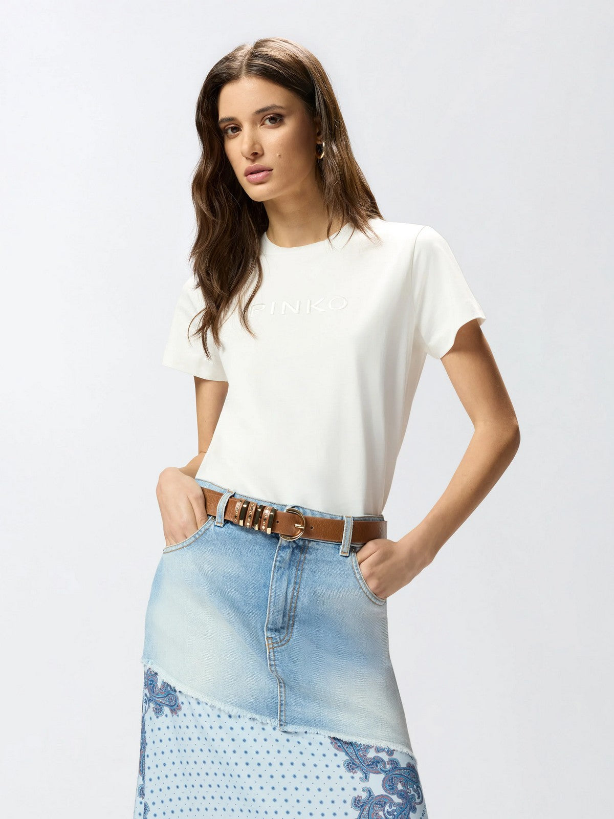 PINKO T-shirt Donna START T-SHIRT 101752-A339 Z05 BIANCO-BIANCANEVE gioboutiqueweb