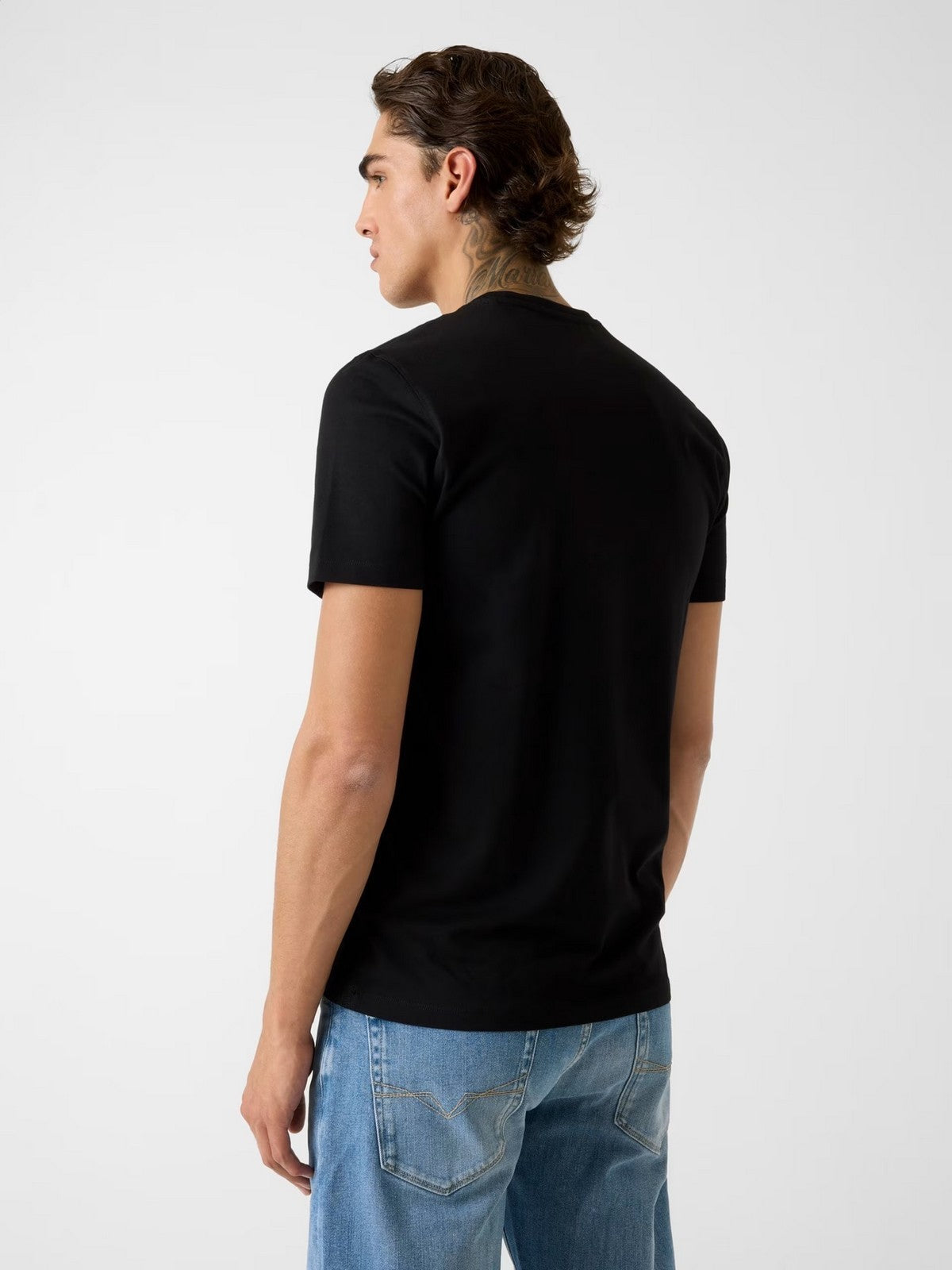 GUESS T-shirt Uomo SS CN LOGO BOX TEE M6RI17 J1314 JBLK Jet Black A996 gioboutiqueweb