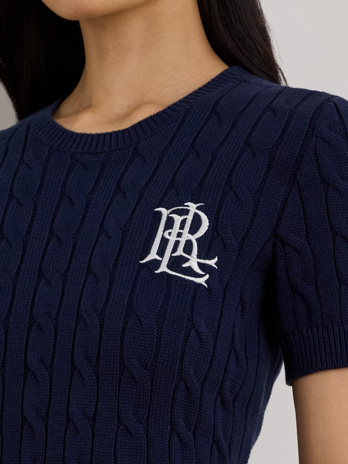LAUREN RALPH LAUREN T-shirt damski EYELAH-KRÓTKI RĘKAW-PULLOVER 200P07025 001 REFINED NAVY