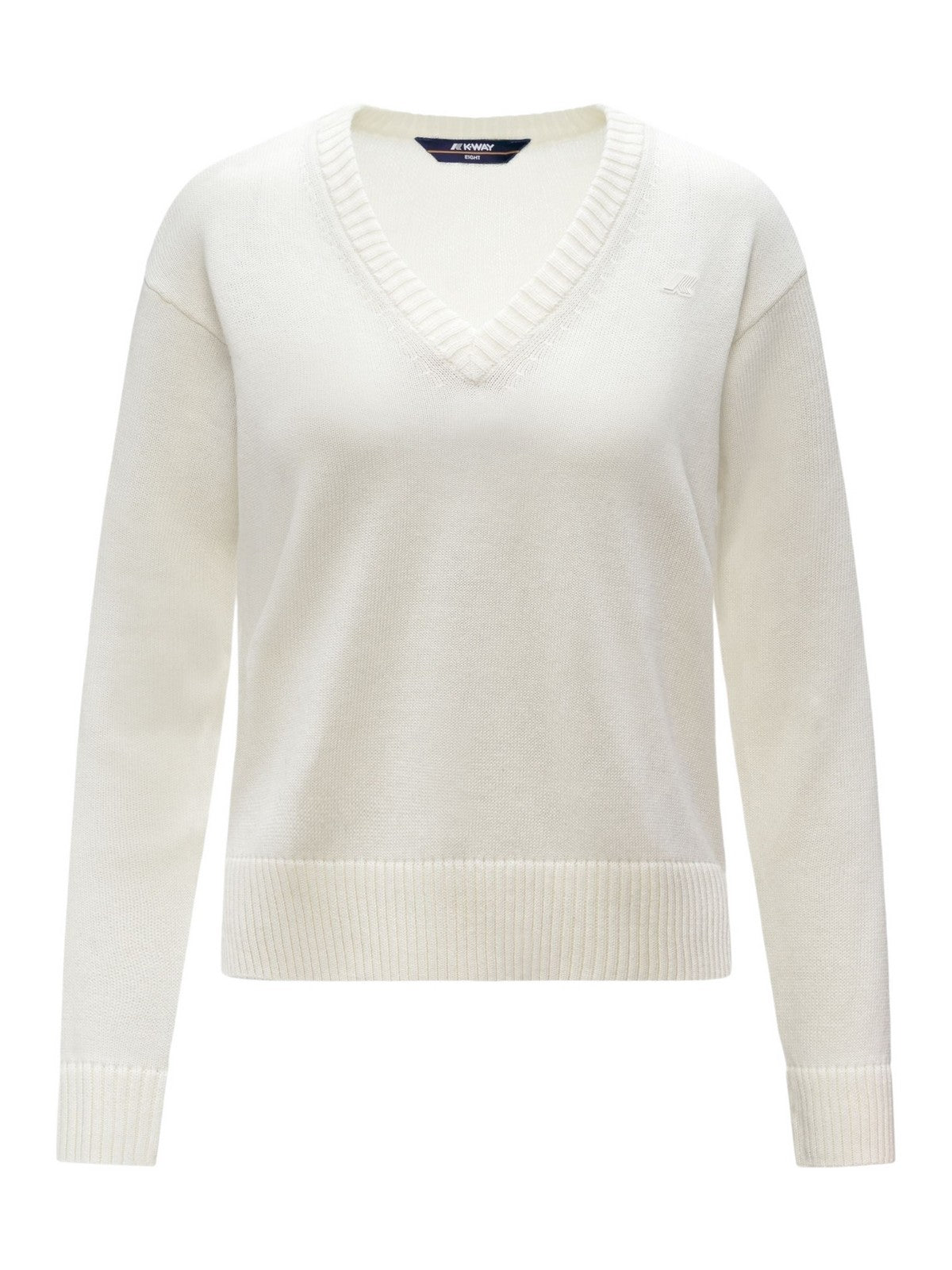 K-WAY Maglione Donna ADINE COTTON CASHMERE K4125RW X42 WHITE GARDENIA