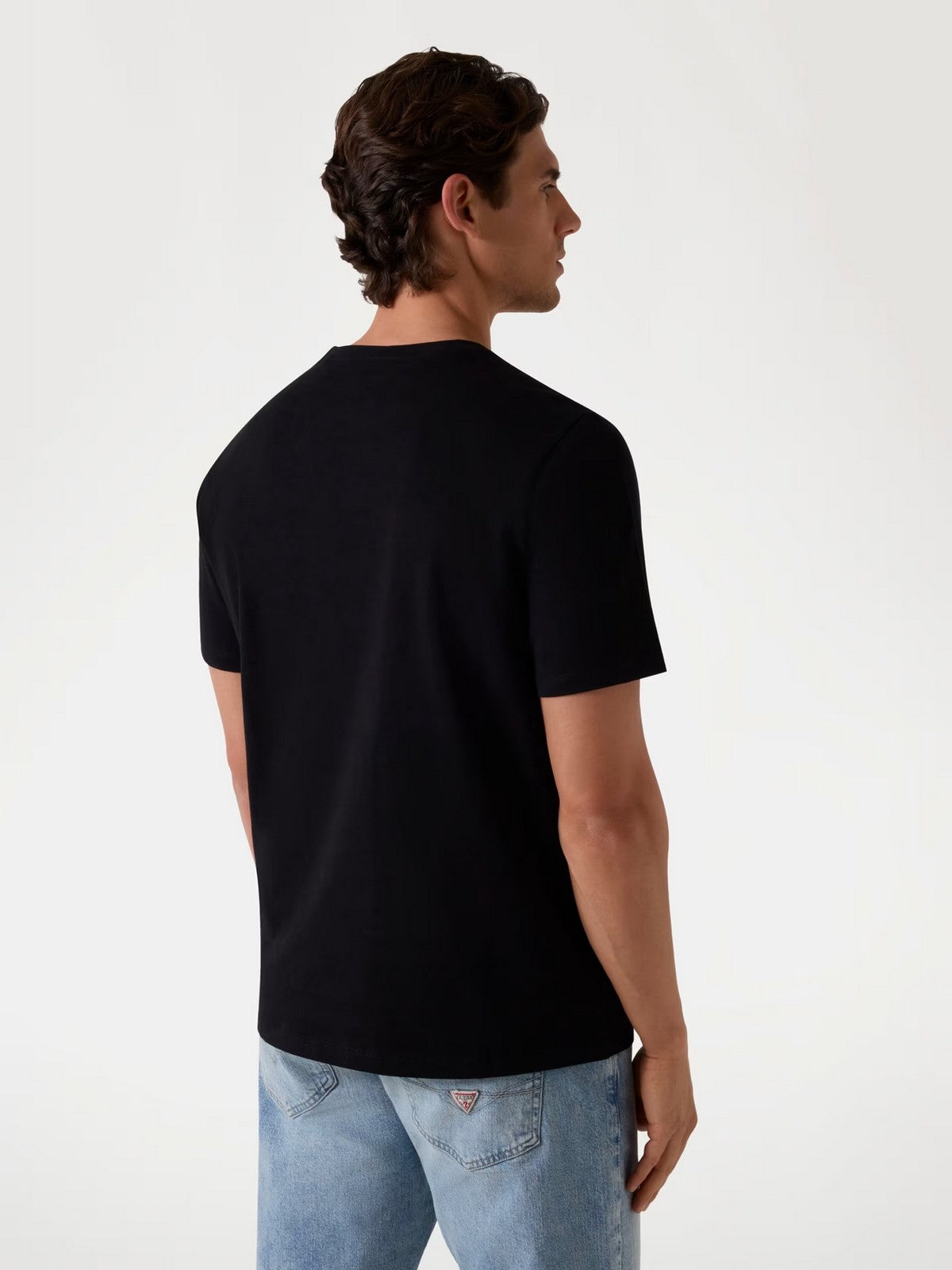 GUESS T-shirt Uomo SS CN PATCH TEE M4YI0A KCCM1 JBLK Jet Black A996
