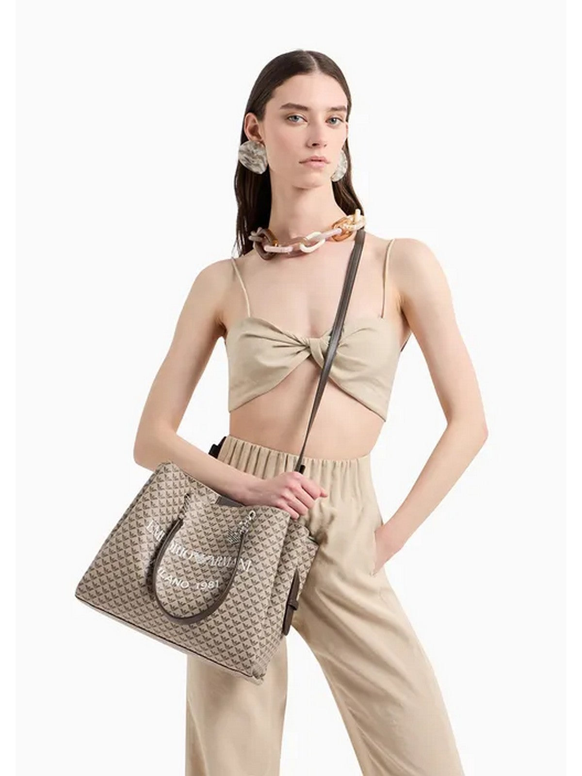EMPORIO ARMANI Borsa Donna  Y3D158 YWS0E 80757 Marrone gioboutiqueweb