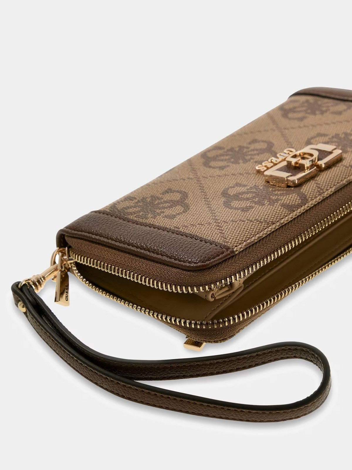 GUESS Portafoglio Donna KARNILLA LOGO SLG LRG ZIP ARND SWOS99 01146 LGW LATTE LOGO/BROWN