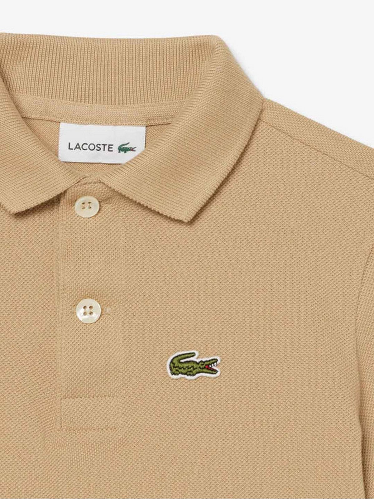 LACOSTE KIDS Polo Unisex bambino LCB NON-ORGANIC PETIT PIQUE PO 947354 02S Beige