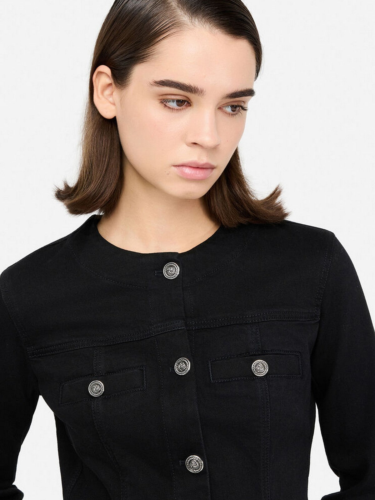 LIU JO BLUE DENIM Giubbino Donna  UF5154D0275 87411 Den.Black glamorous