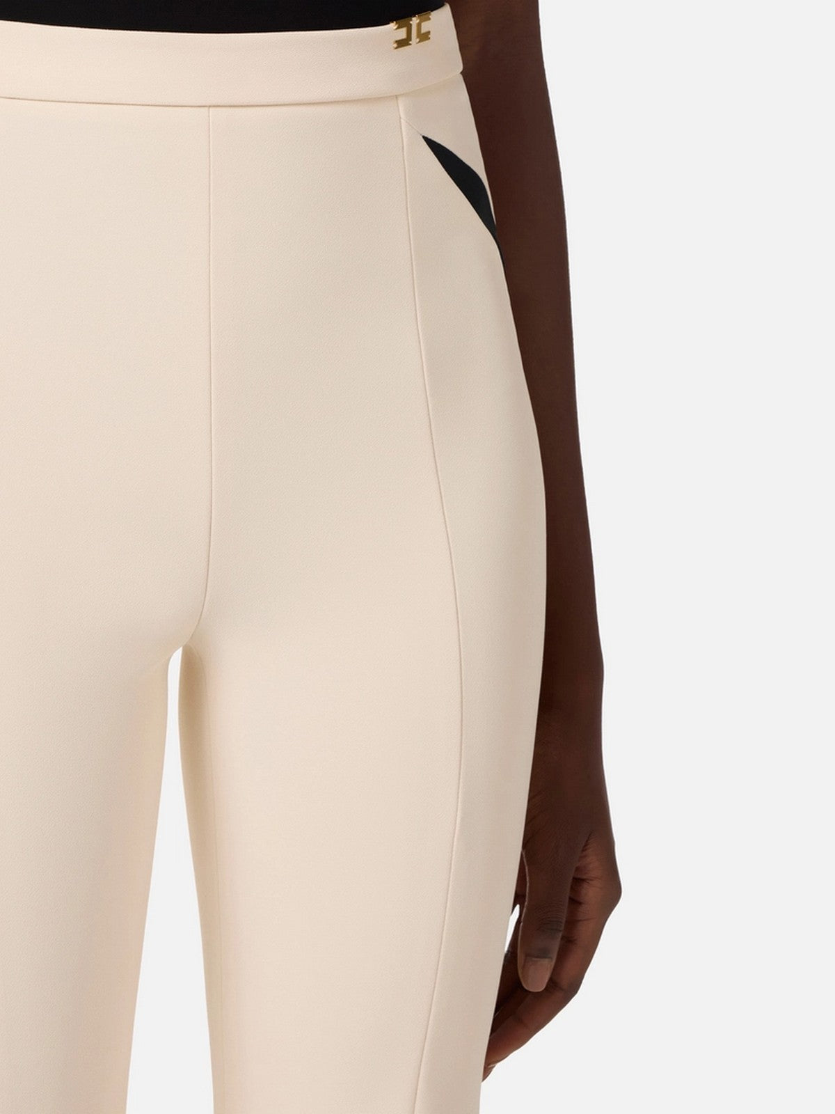 ELISABETTA FRANCHI Pantalone Donna  PA15961E2 E84 BURRO/NERO gioboutiqueweb