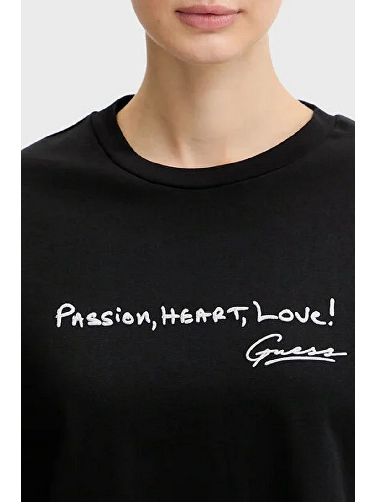 GUESS SPORT T-shirt Donna SOPHIE CN SS T-SHIRT V6RI09 I3Z14 JBLK Jet Black A996 gioboutiqueweb