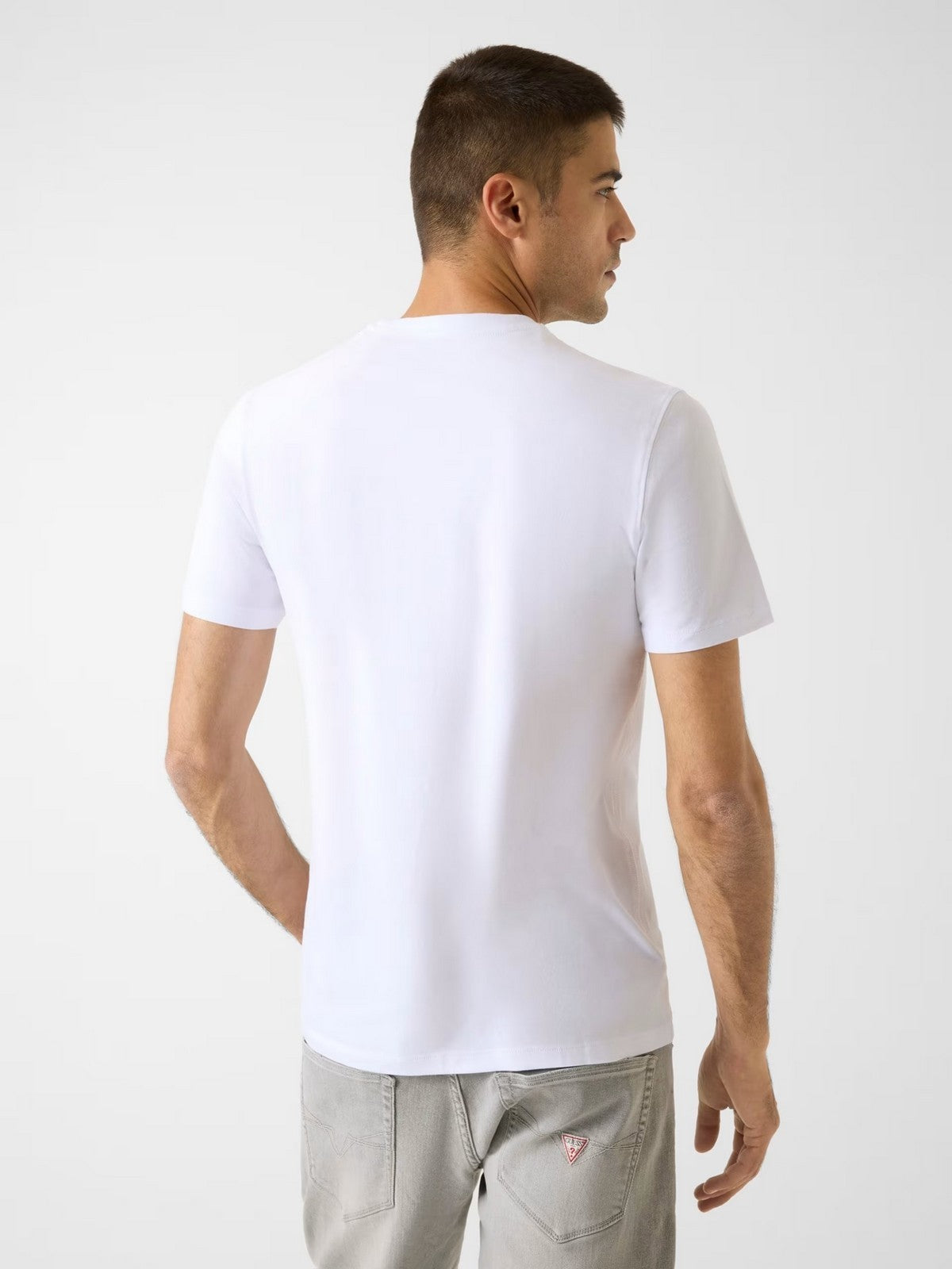GUESS T-shirt Uomo SS CN LOGO BOX TEE M6RI17 J1314 G011 PURE WHITE gioboutiqueweb