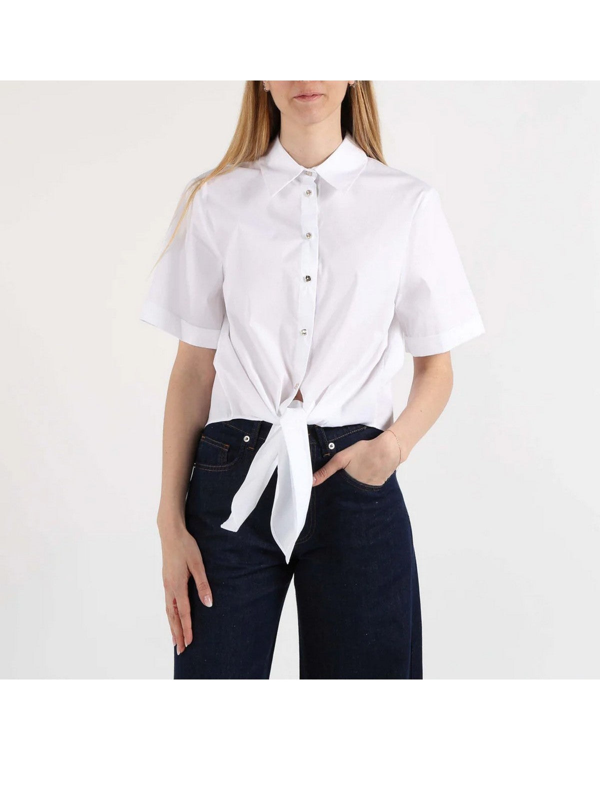 LIU JO BLACK Camicia Donna  CA6281T297A 11111 BIANCO OTTICO gioboutiqueweb