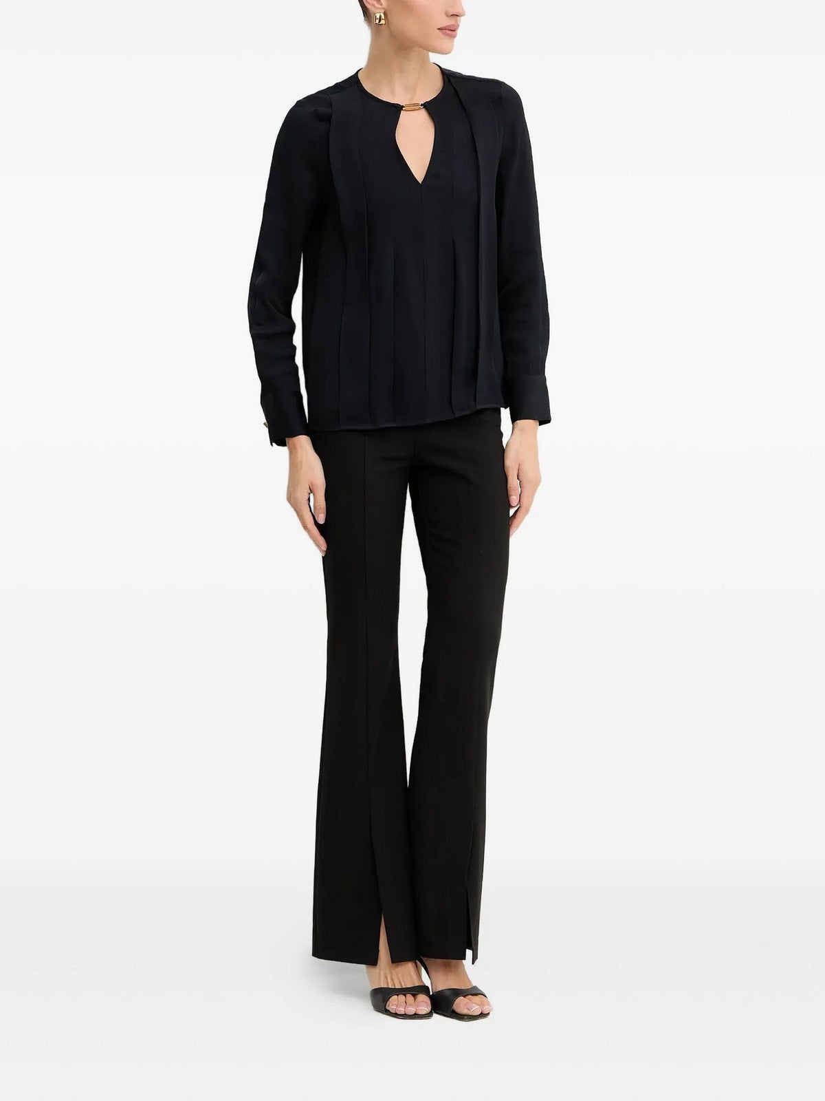 MARCIANO Blusa Donna ANITA V NECK LS BLOUSE 5YGH14 7356A JBLK Jet Black A996