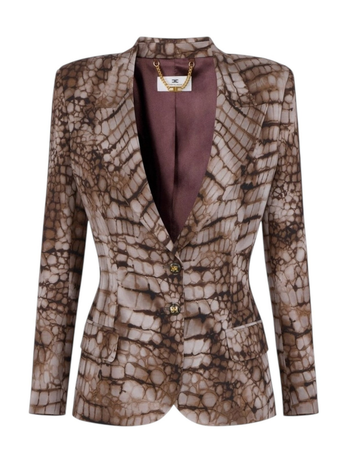 ELISABETTA FRANCHI Giacca Donna  GI20761E2 644 CACAO gioboutiqueweb