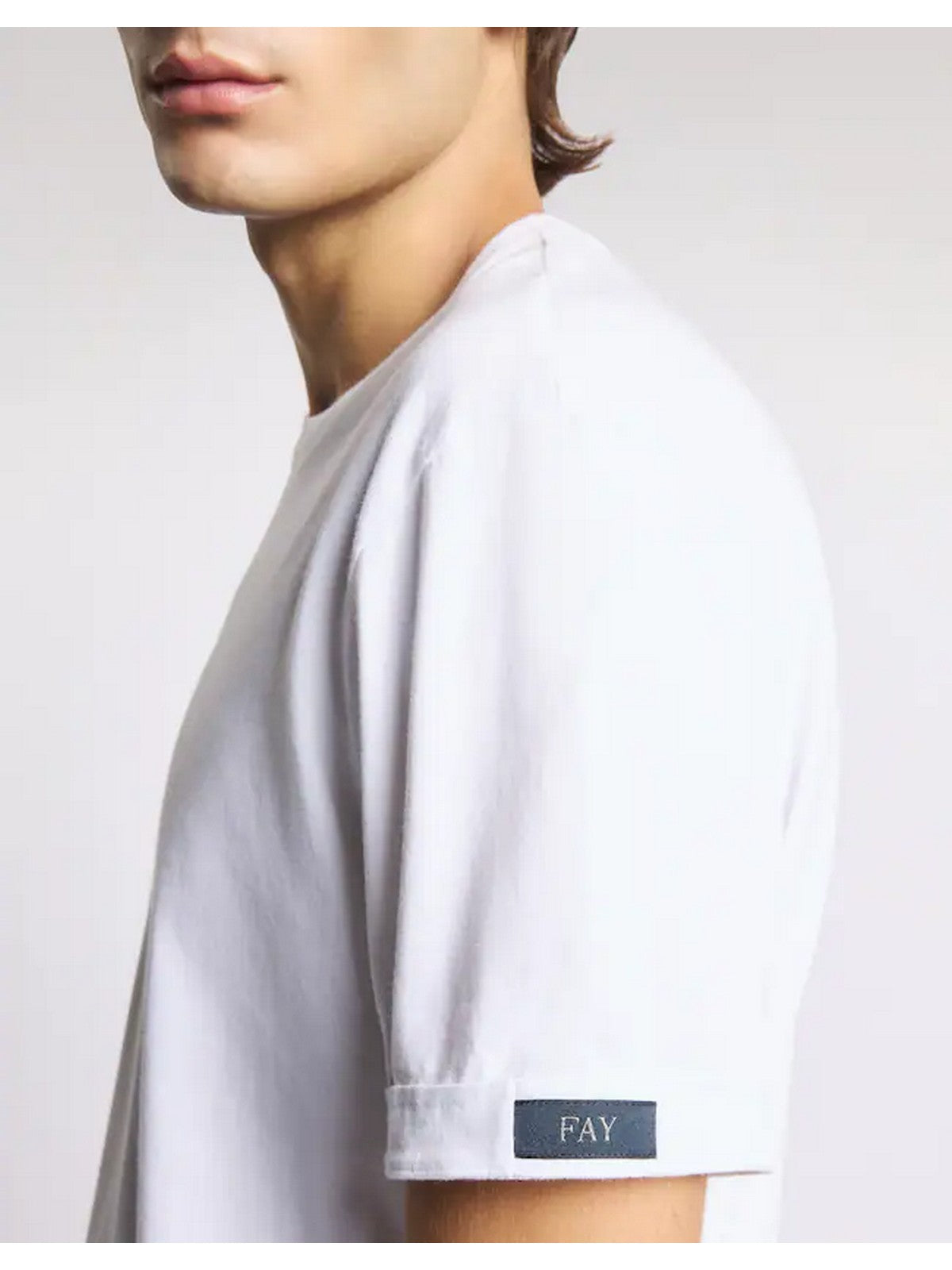 FAY T-shirt Uomo  NPMB3521330UCXB001 Bianco gioboutiqueweb