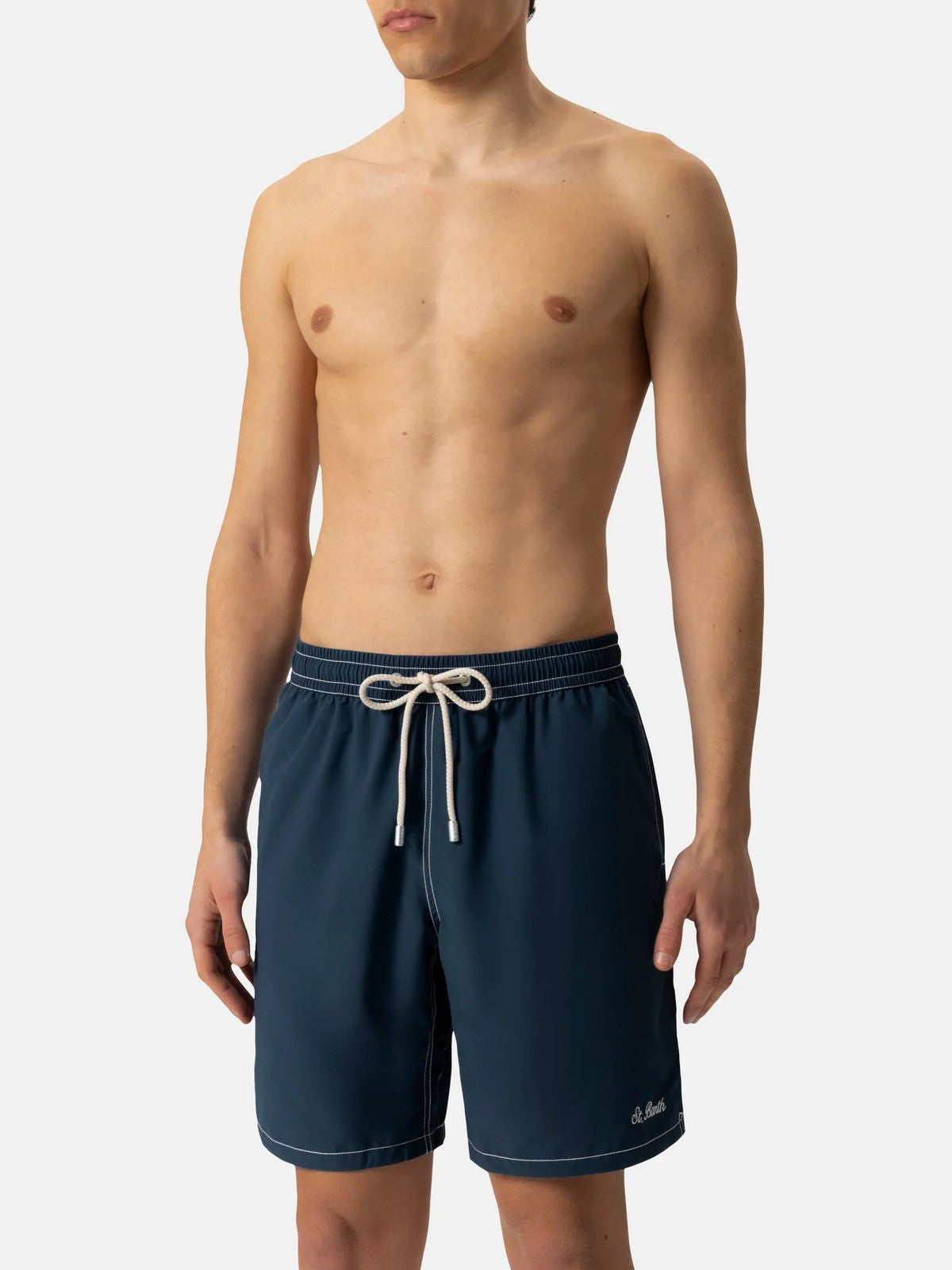 MC2 SAINT BARTH Costume da bagno Uomo  PATMOS LONG 00203H Blu gioboutiqueweb