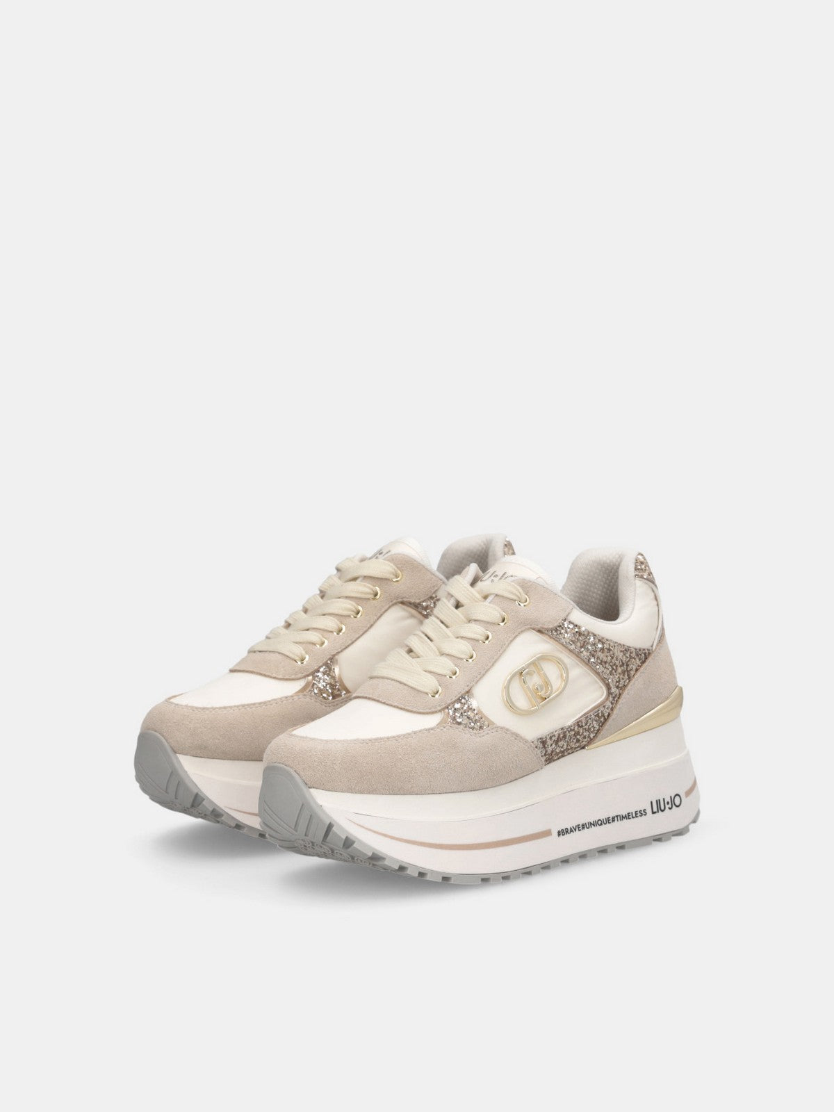 LIU JO Sneaker Donna LIU JO MAXI WONDER PLUS 01 BF5011PX078 S3834 ROPE/MILK gioboutiqueweb