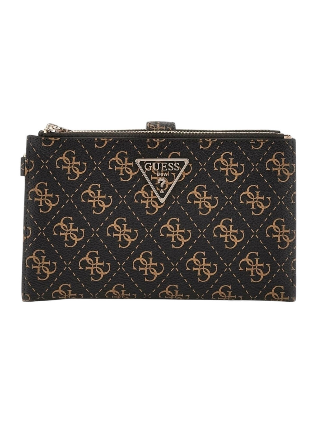 GUESS Portafoglio Donna LAUREL SLG DBL ZIP ORGANIZER SWQE85 00157 BNL Marrone