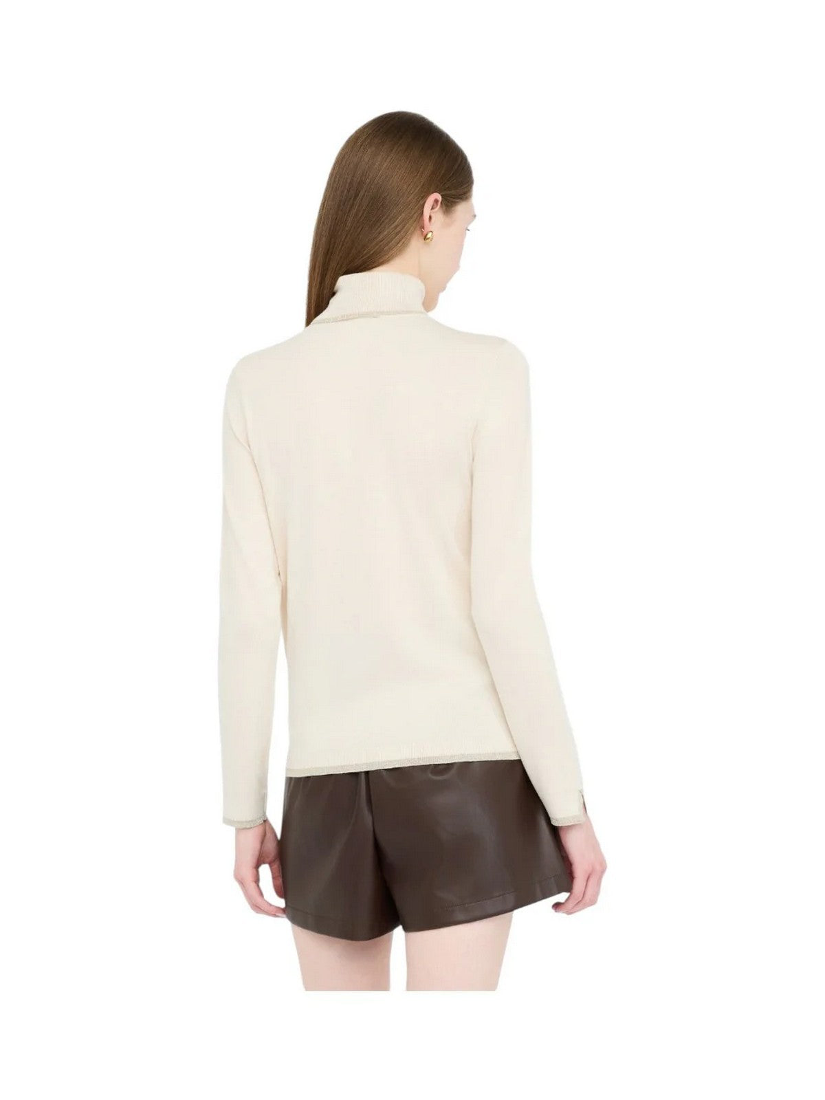 LIU JO WHITE Maglione dolcevita Donna  MF5229MS49I 10701 BIANCO LANA