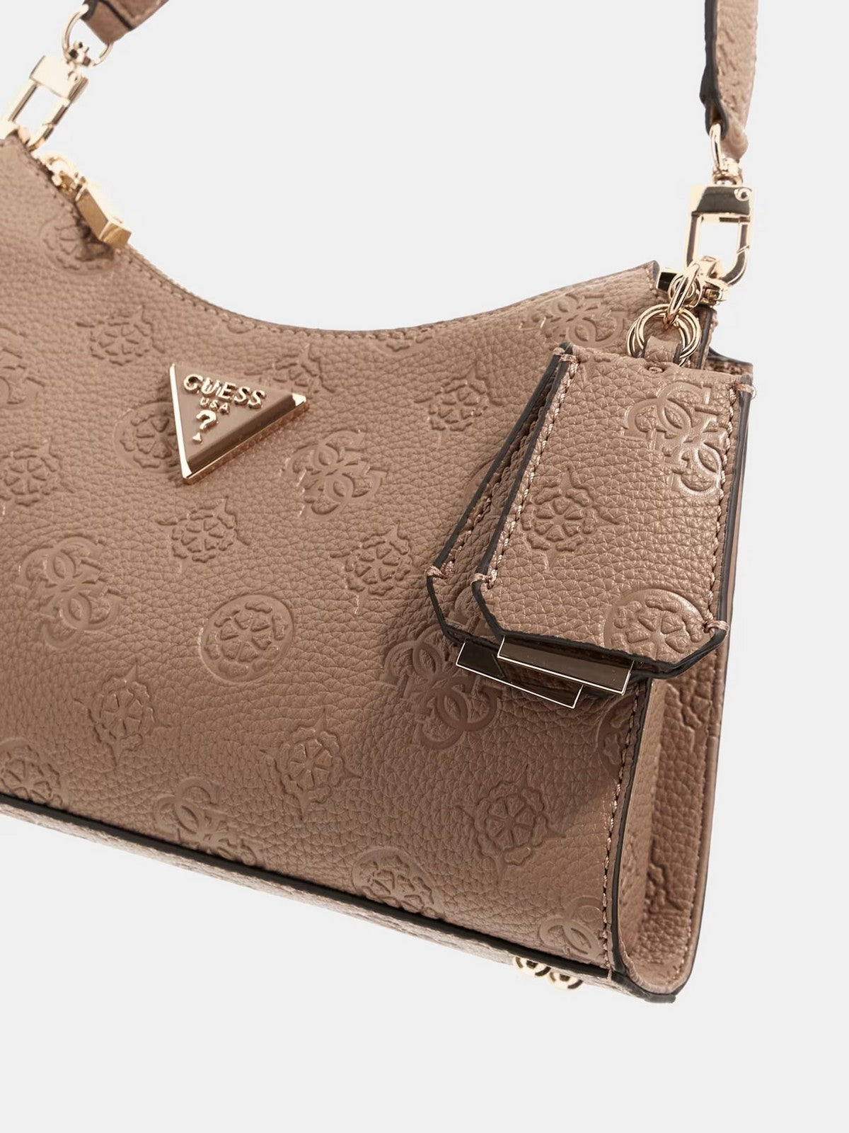 GUESS Borsa Donna CRESIDIA II TOP ZIP SHLDR BAG HWPD98 88180 DKO DARK TAUPE LOGO gioboutiqueweb