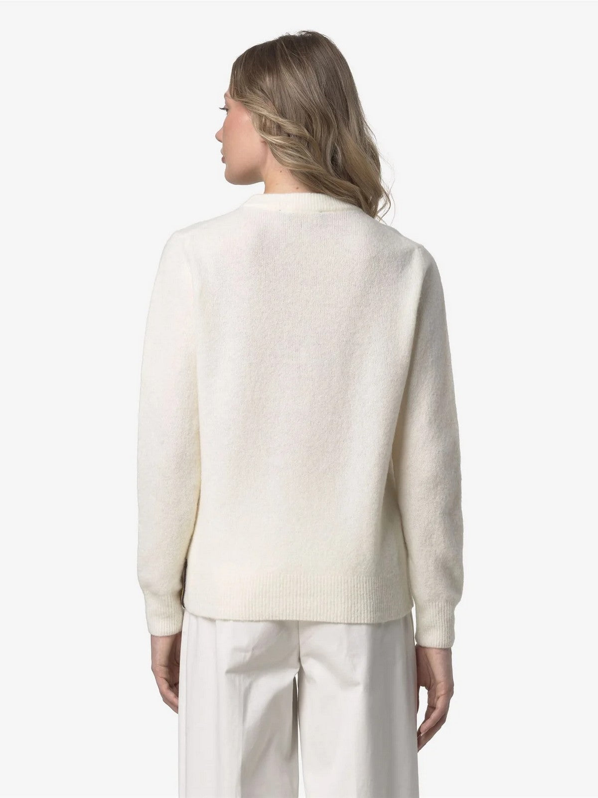 K-WAY Maglione Donna CLARISSE WOOL STRETCH K4138MW X42 WHITE GARDENIA