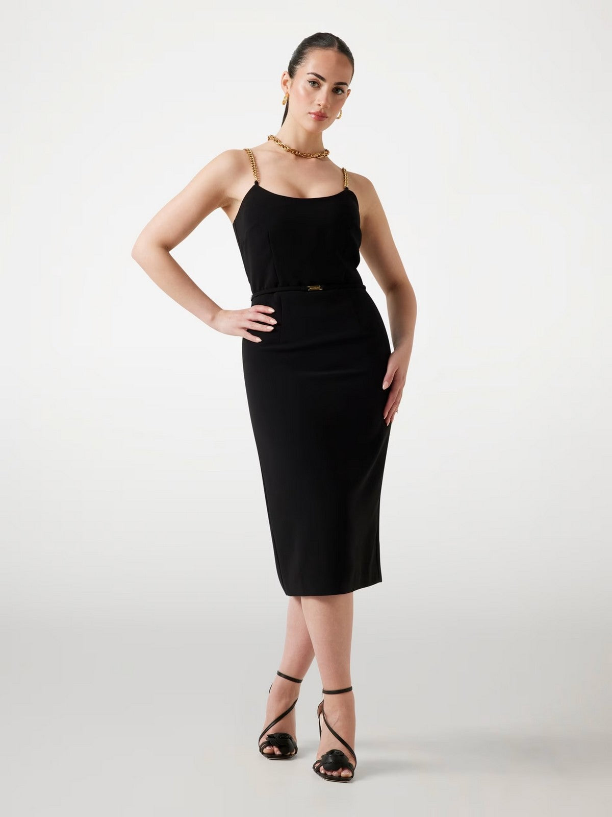 MARCIANO Abito Donna ELLA SHOULDER STRAP DRESS 5YGK09 7357A JBLK Jet Black A996
