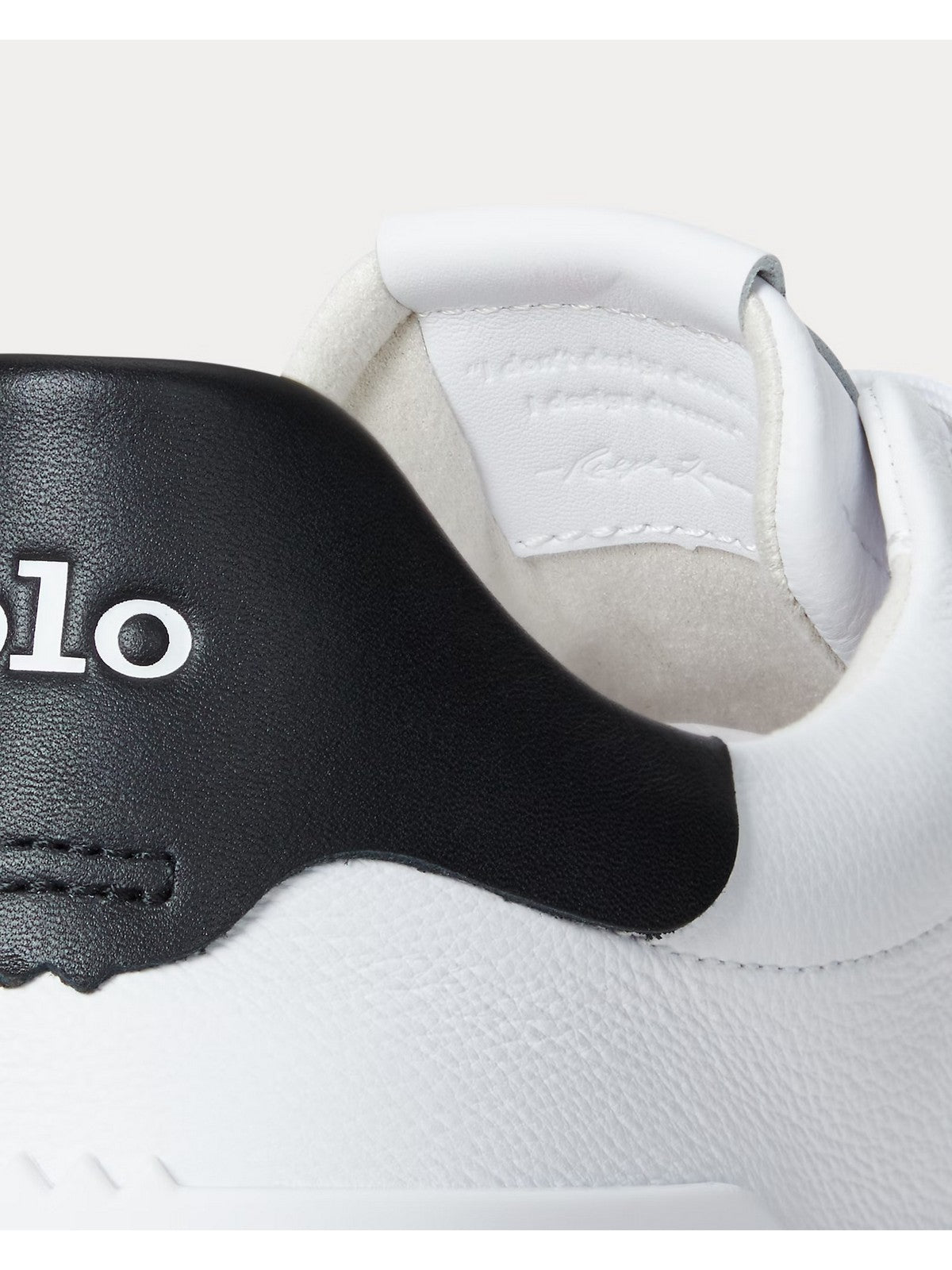 POLO RALPH LAUREN Sneaker Uomo RLITE COURT-SNEAKERS-LOW TOP LACE 809974097 002 WHITE/BLACK gioboutiqueweb
