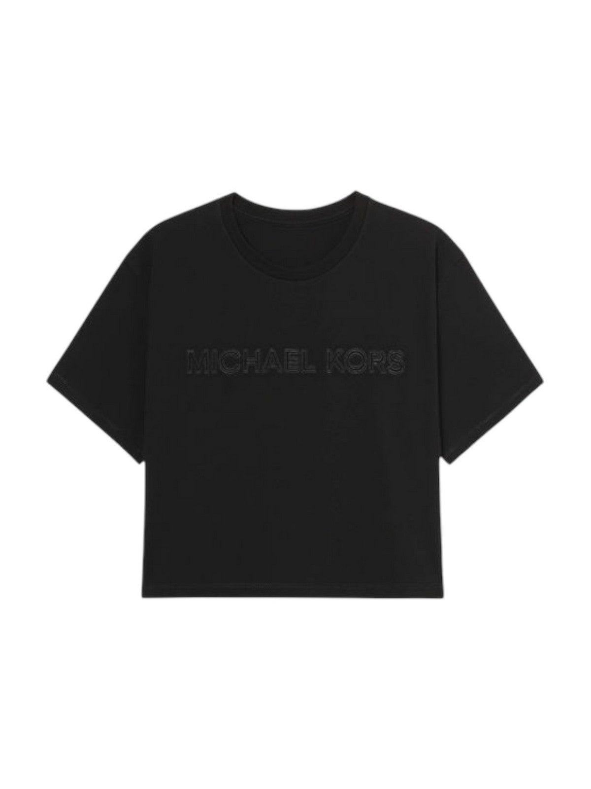 MICHAEL KORS T-shirt Donna CROP MICHAEL KORS TEE MT551VJ2ZU 001 BLACK gioboutiqueweb