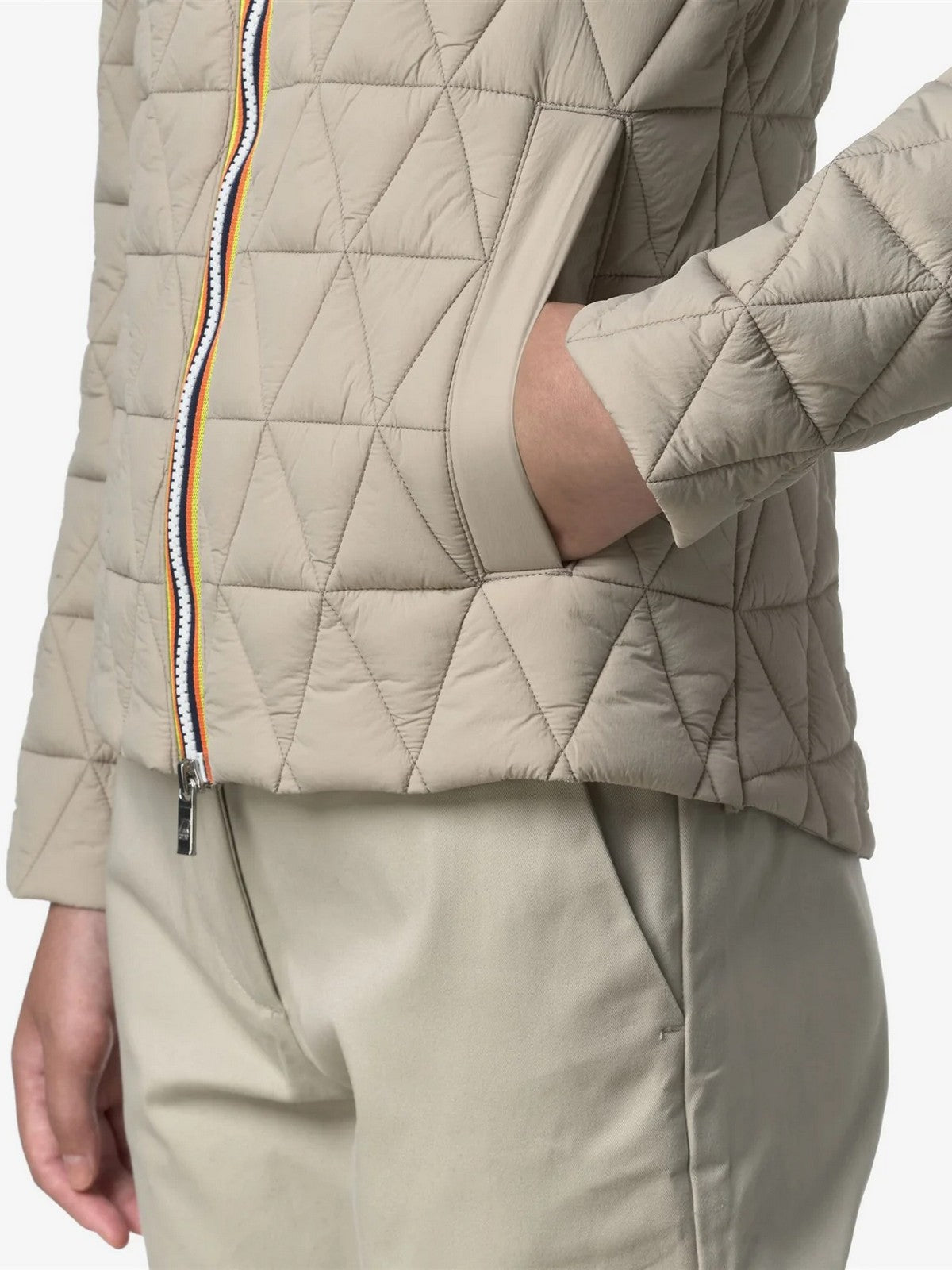 K-WAY Piumino Donna LIL DIAMOND QUILTED WARM K2136EW XP2 Beige Cashmere